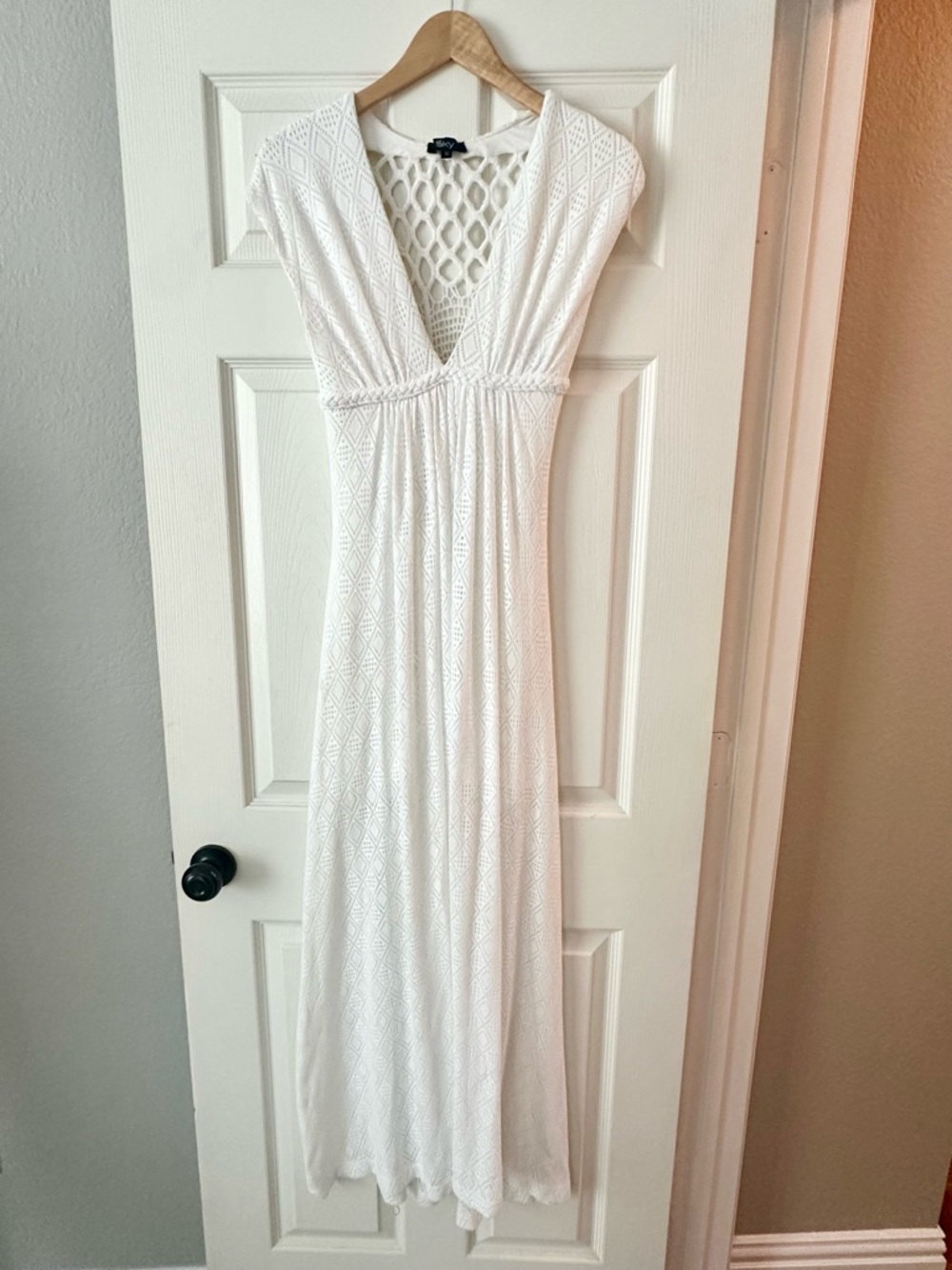 Sky | White Crochet Maxi Dress